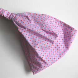 Head Covering Wrap Headband Womens Gypsy Hippie Bandana Pink Geometric Print