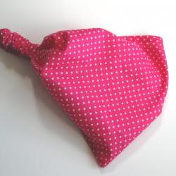 Polka Dot Headband Womens Elastic Gypsy Wide Head Wrap Bandana Hot Pink Retro Inspired